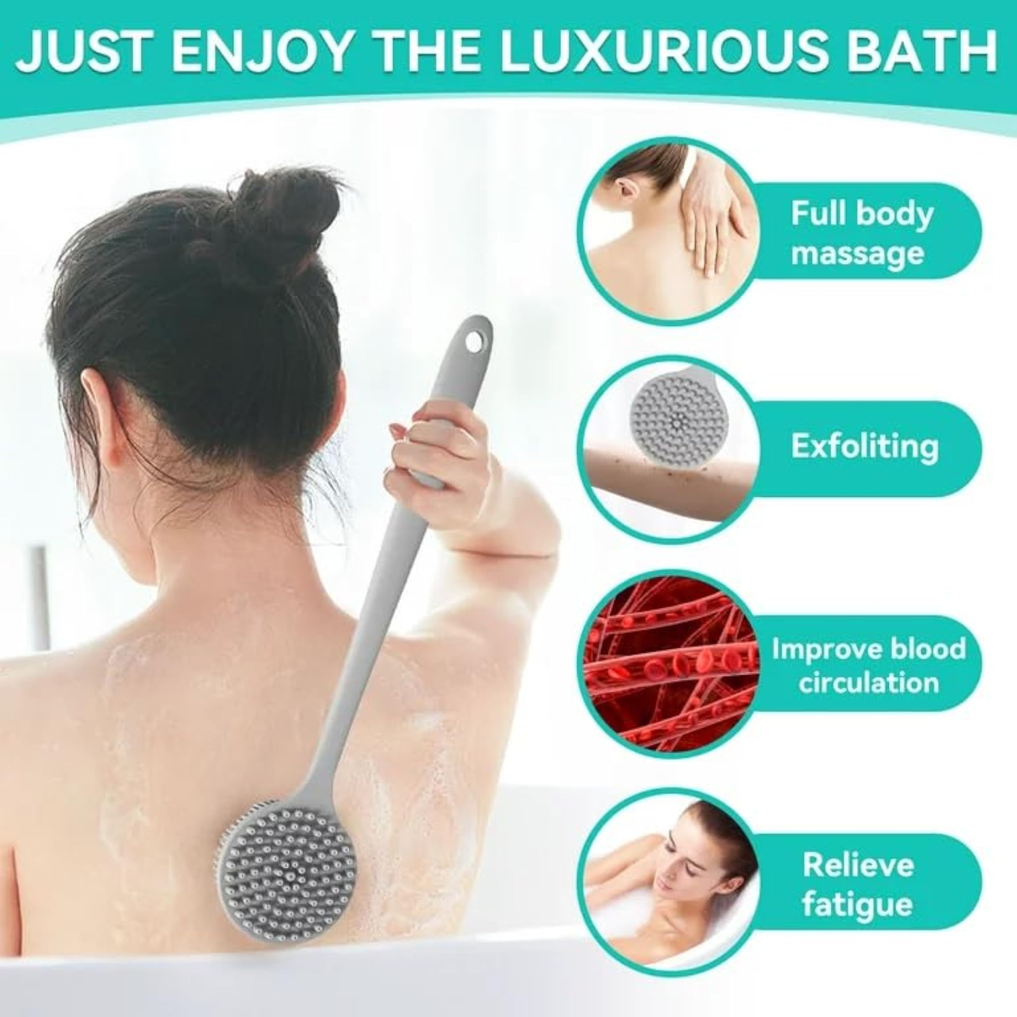 RKth Body Brush with Soft Comfortable Bristles